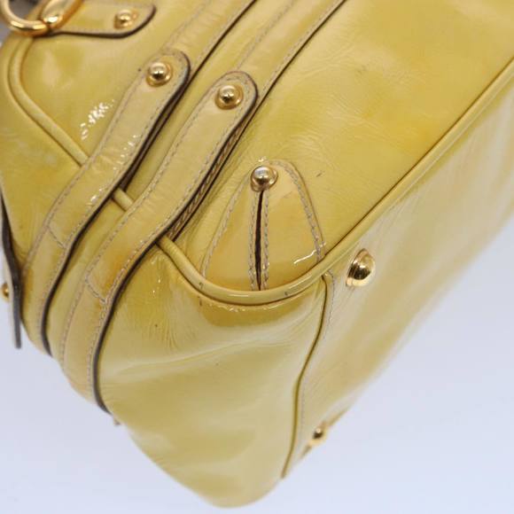 GUCCI Bamboo Hand Bag Enamel Yellow 159399 Auth 62738 - Picture 13 of 16